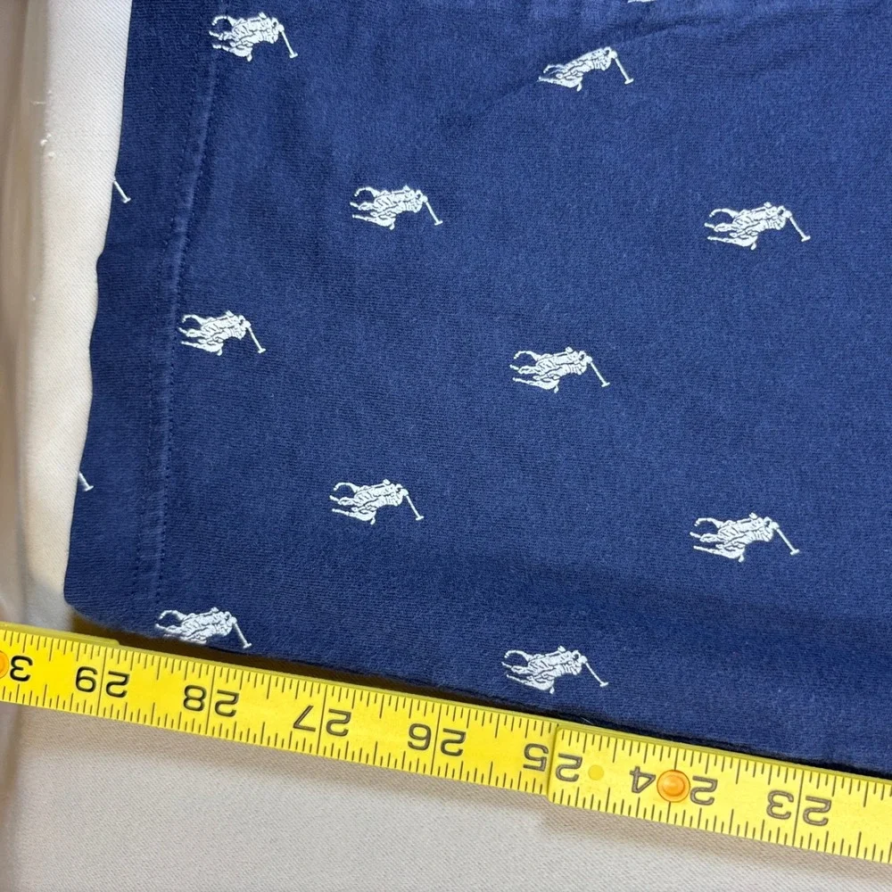 Polo Ralph Lauren Pajama Pants Mens Medium Navy Pony Print Knit Lounge PJs